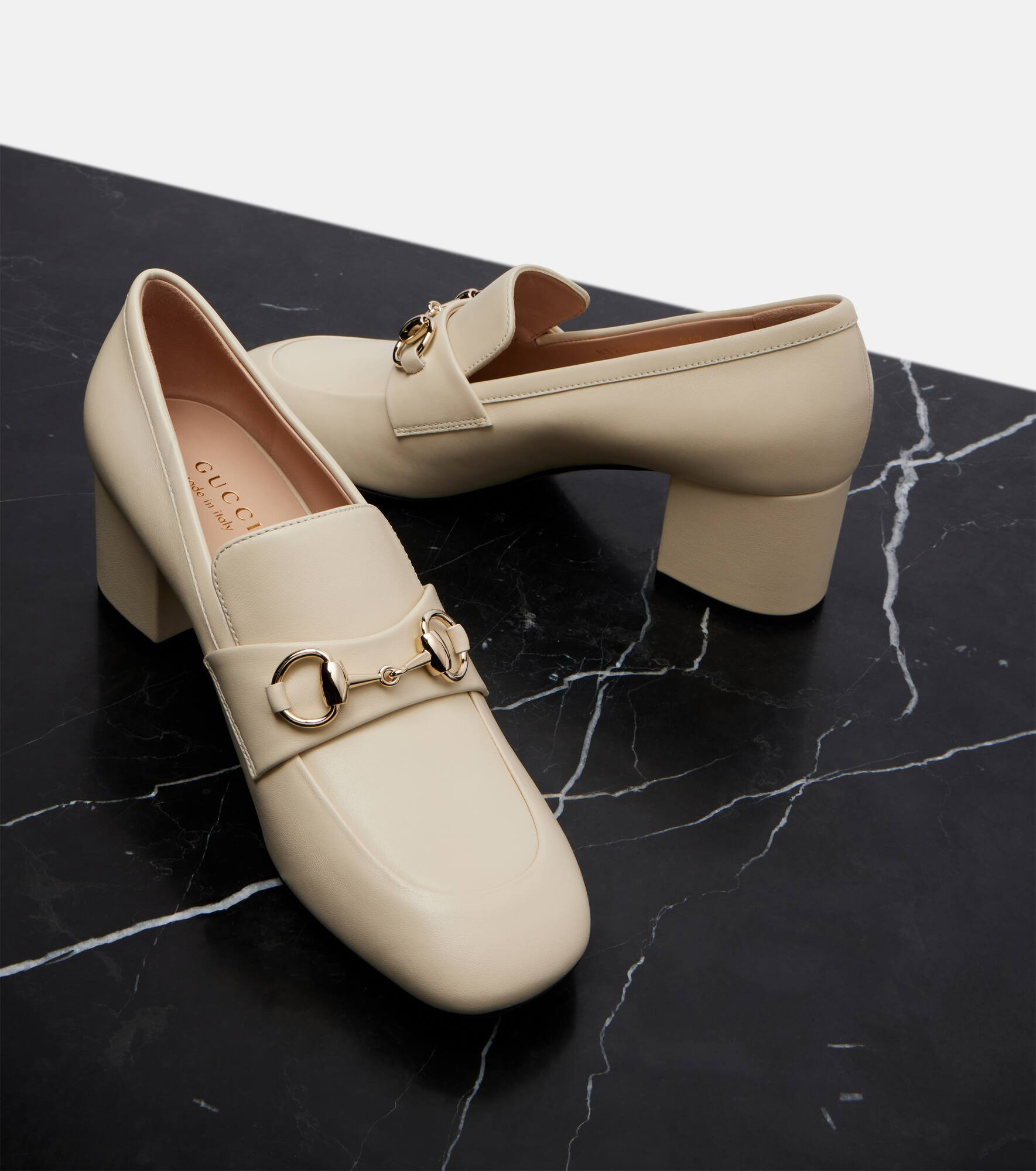 Lady Horsebit leather loafer pumps - 5