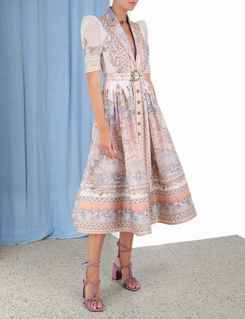 높은 측 MIDI SHIRT DRESS 7