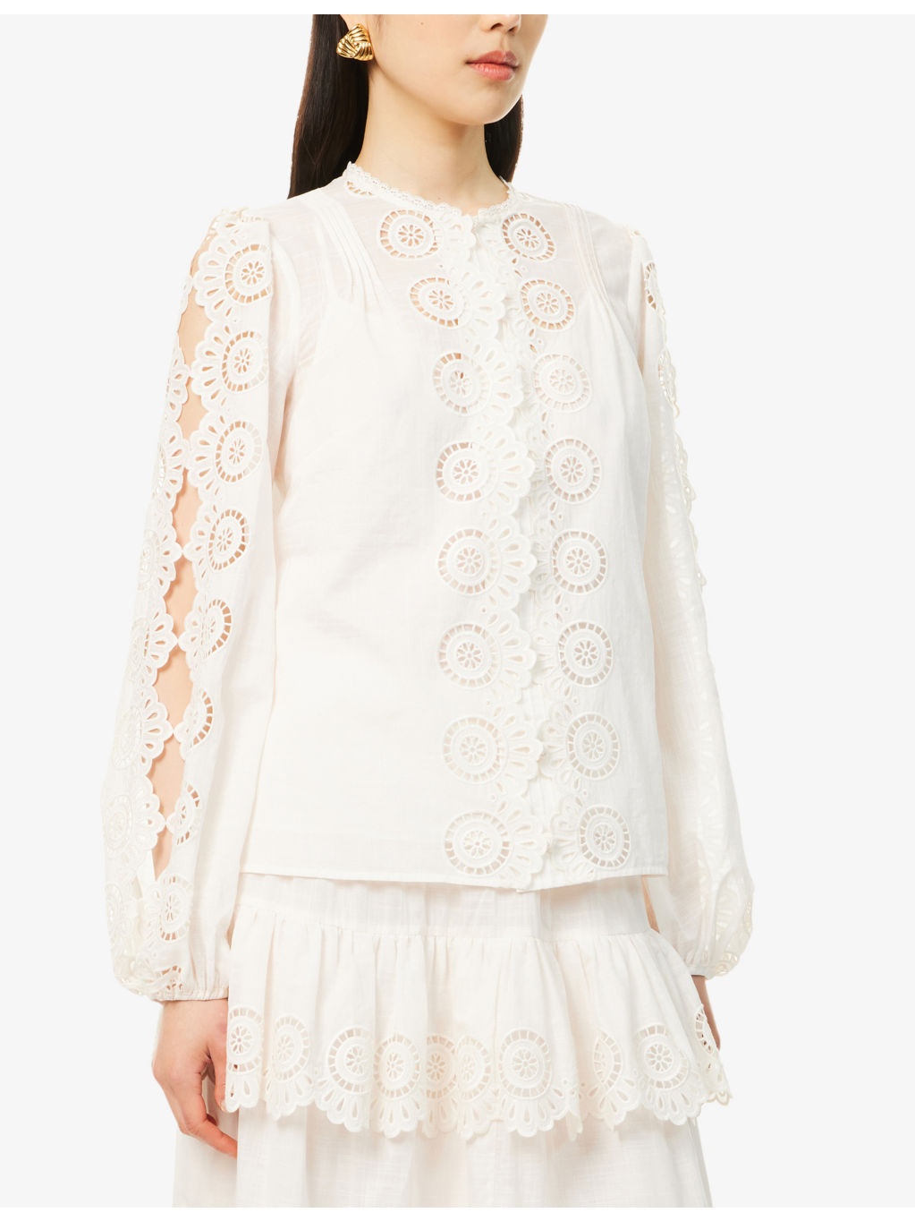 Lucky Embroidered Cotton Blouse - 3