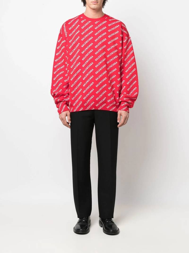 BALENCIAGA logo print sweatshirt outlook