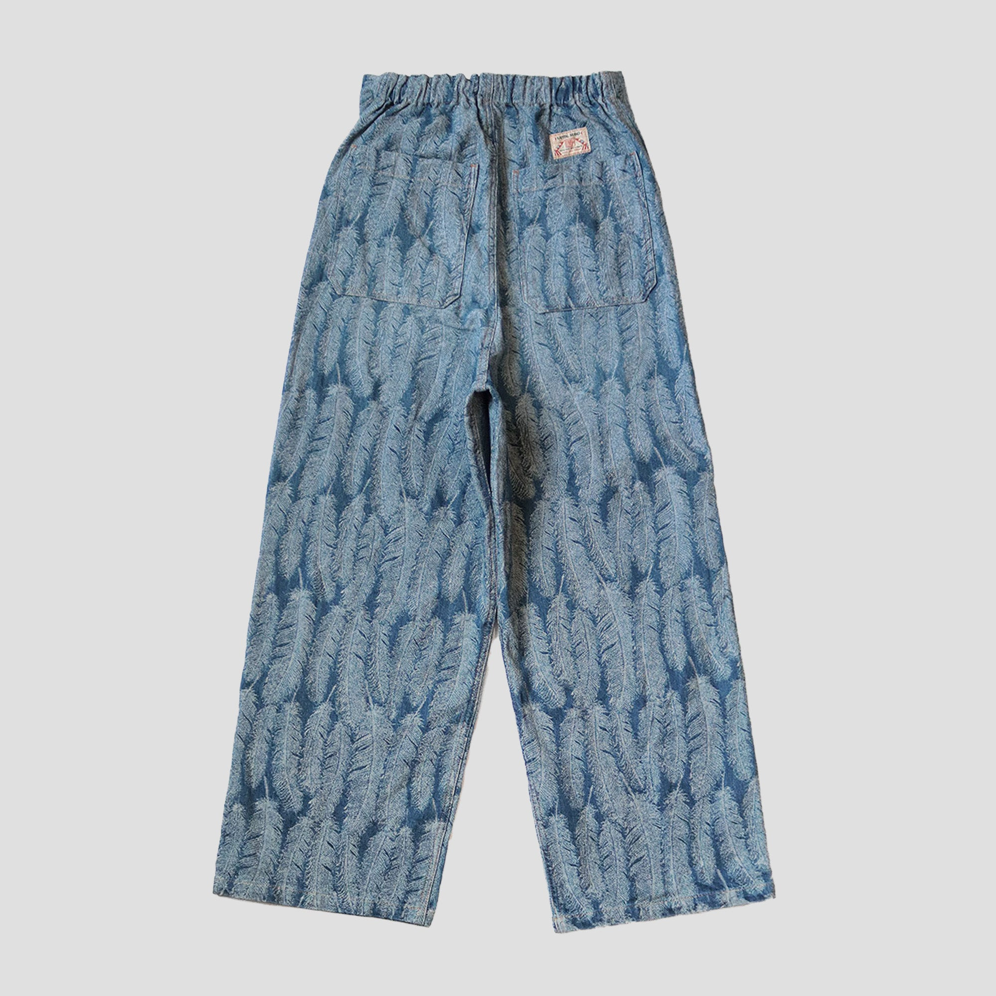 12oz MAGPIE DENIM W-KNEE EASY BAGY PANTS - 3