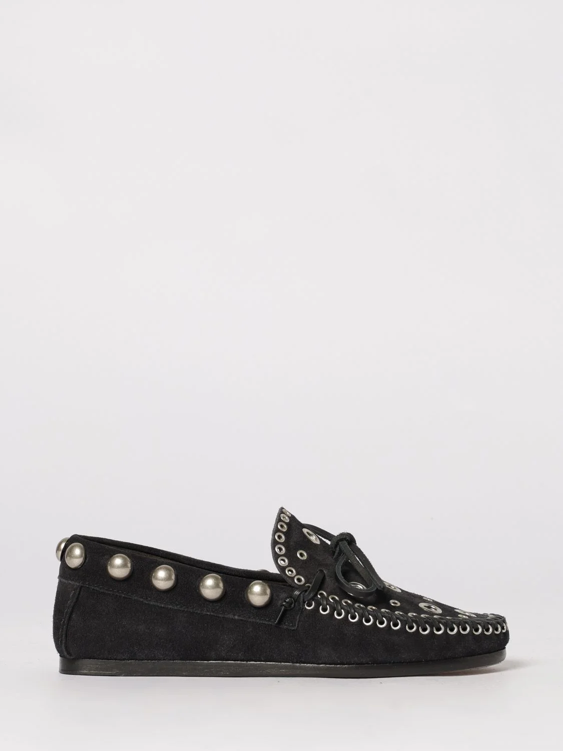 ISABEL MARANT Fitza Suede Loafers with Studs - 1
