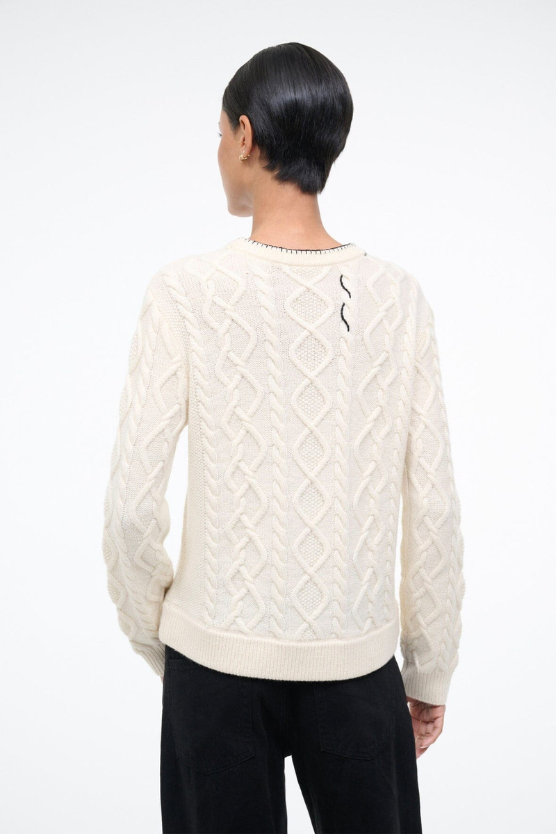 STAUD MORRIS SWEATER IVORY 4
