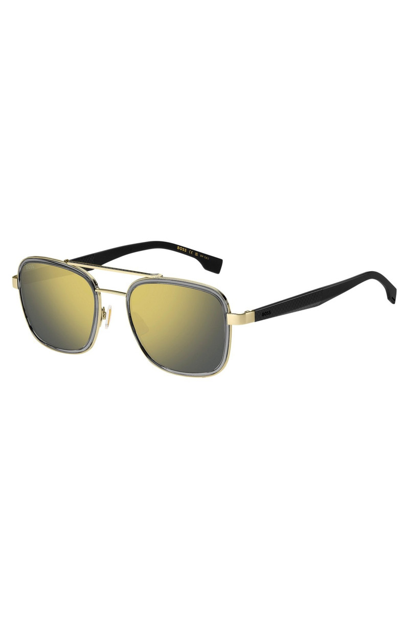 CARBON-FIBER SUNGLASSES WITH GOLD-TONE FRAMES 1