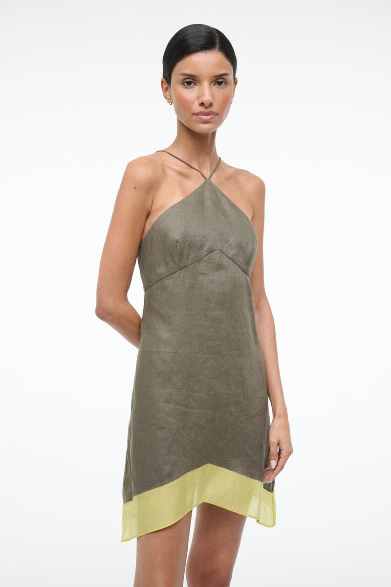STAUD ORO LINEN DRESS PALO VERDE 4