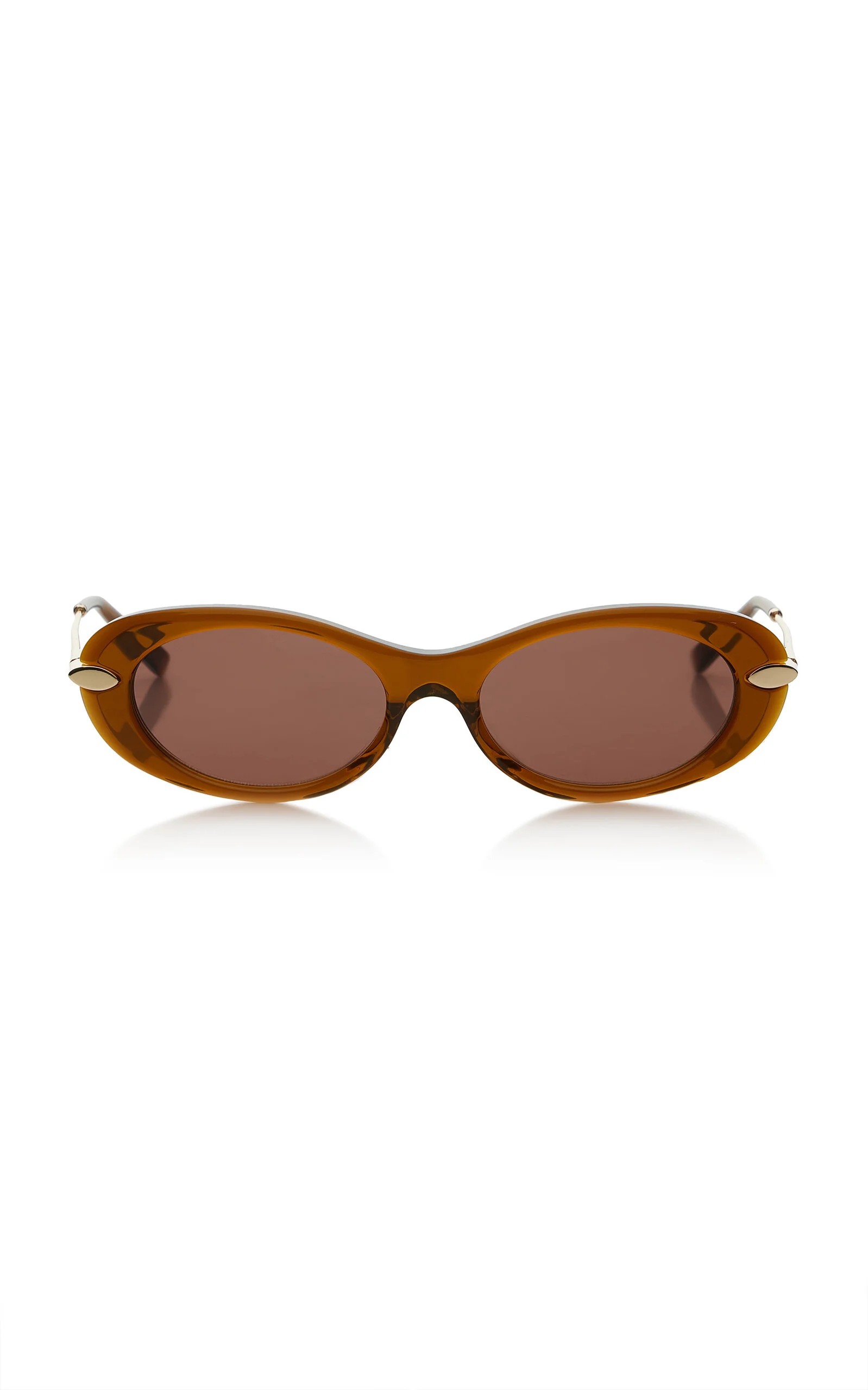 Bold Oval-Frame Acetate Sunglasses - 1