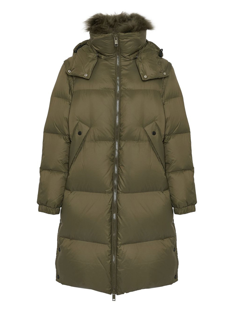 lambshearling-trimmed hooded coat 1
