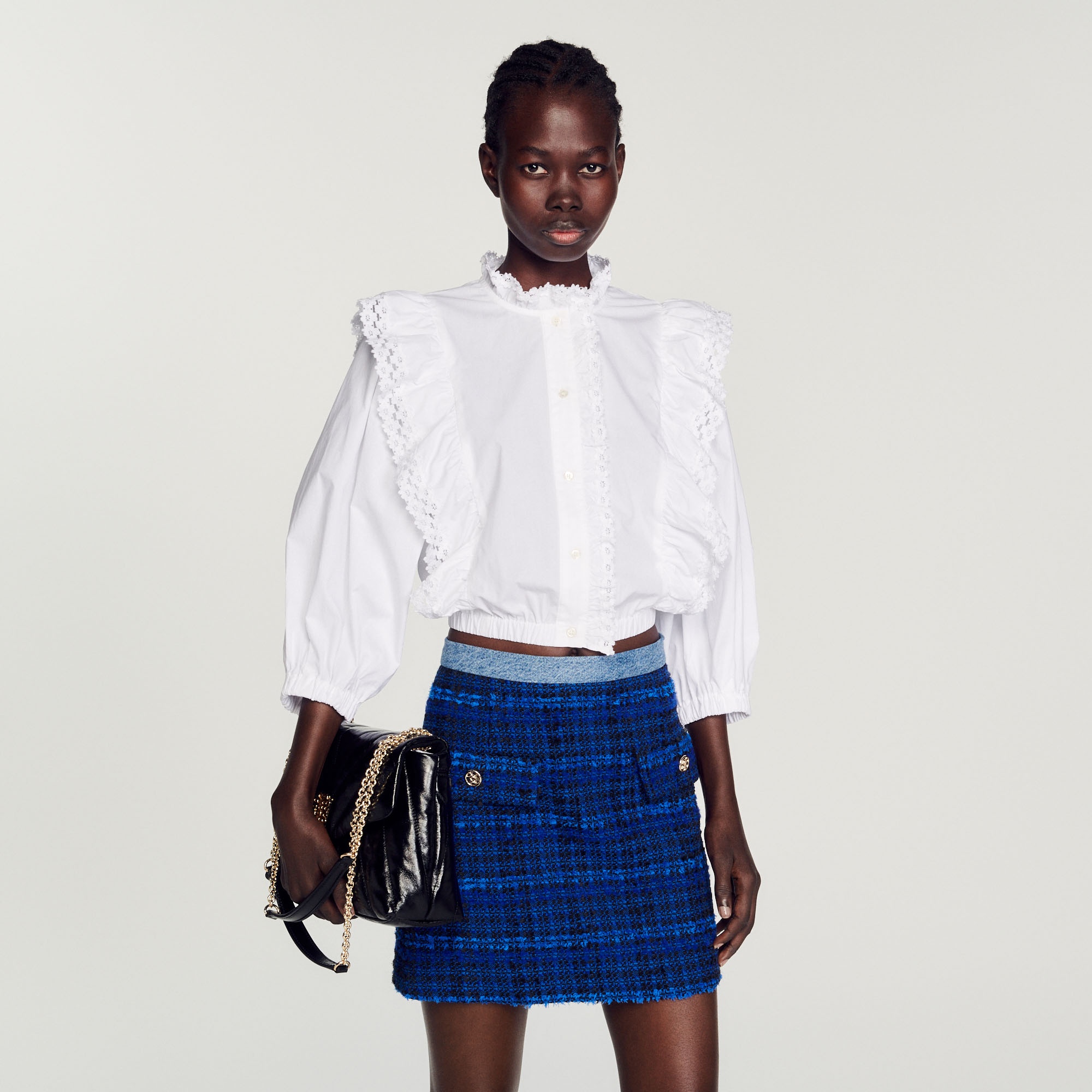 Short tweed skirt - 5