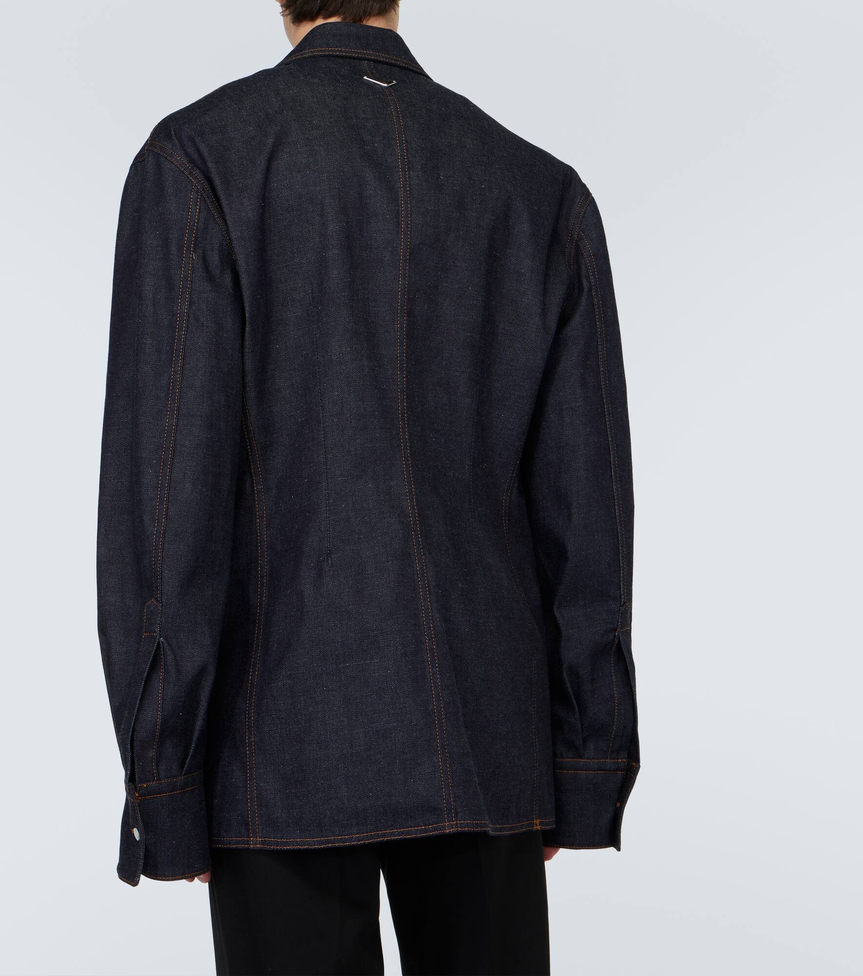 Single-breasted denim jacket - 4