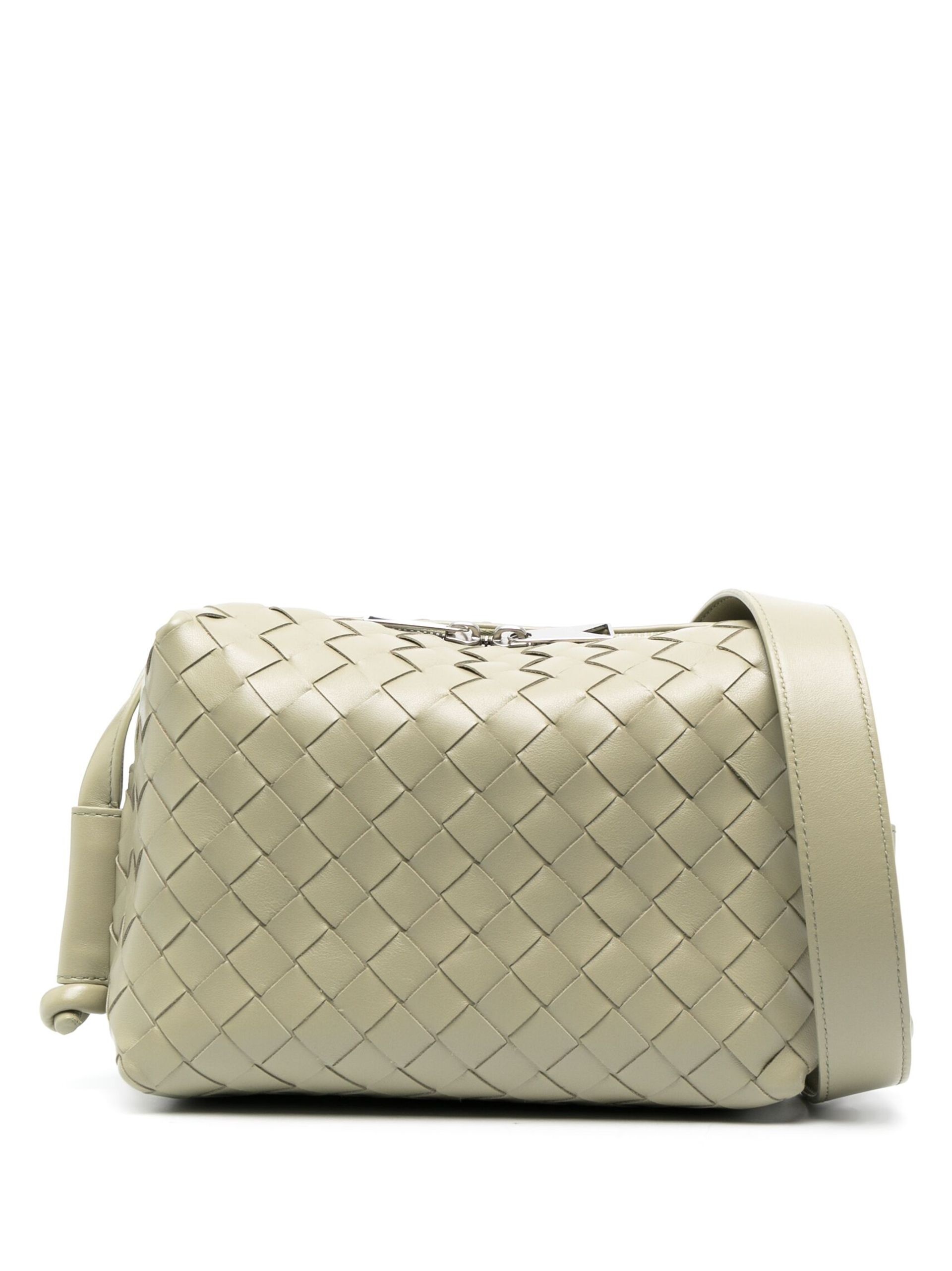 Bottega Veneta Loop Small Intrecciato Leather Shoulder Bag - Green - One Size