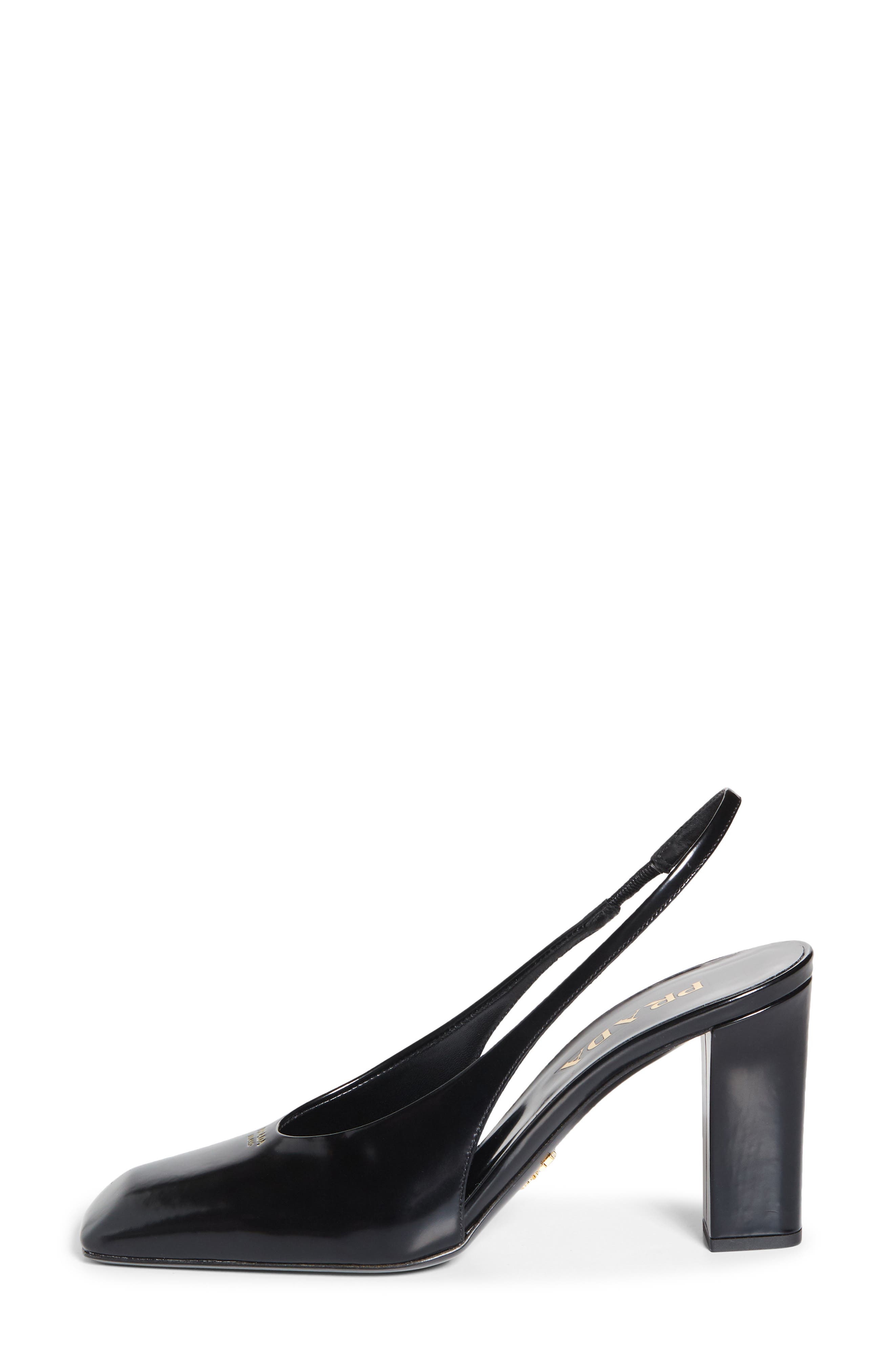 Prada Modellerie Square Toe Slingback Pump in F0002 - 3