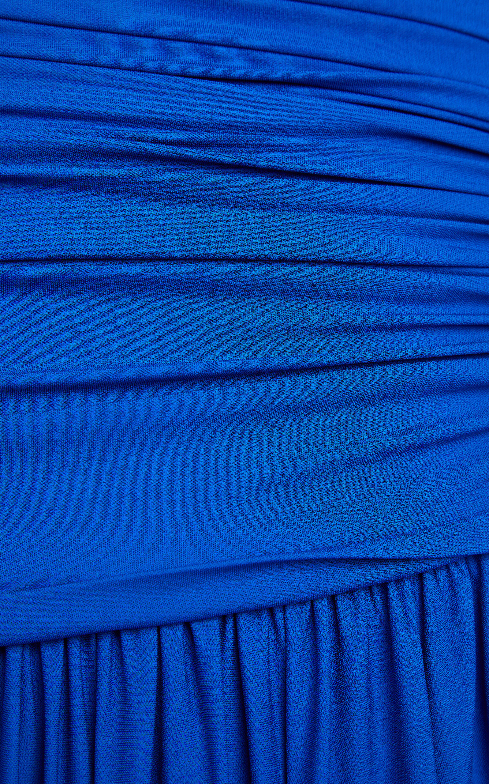 Asymmetric Jersey Midi Dress blue - 5