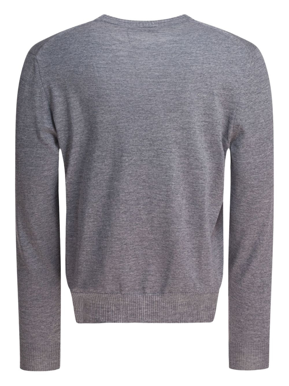 inverted-skull wool sweater - 3