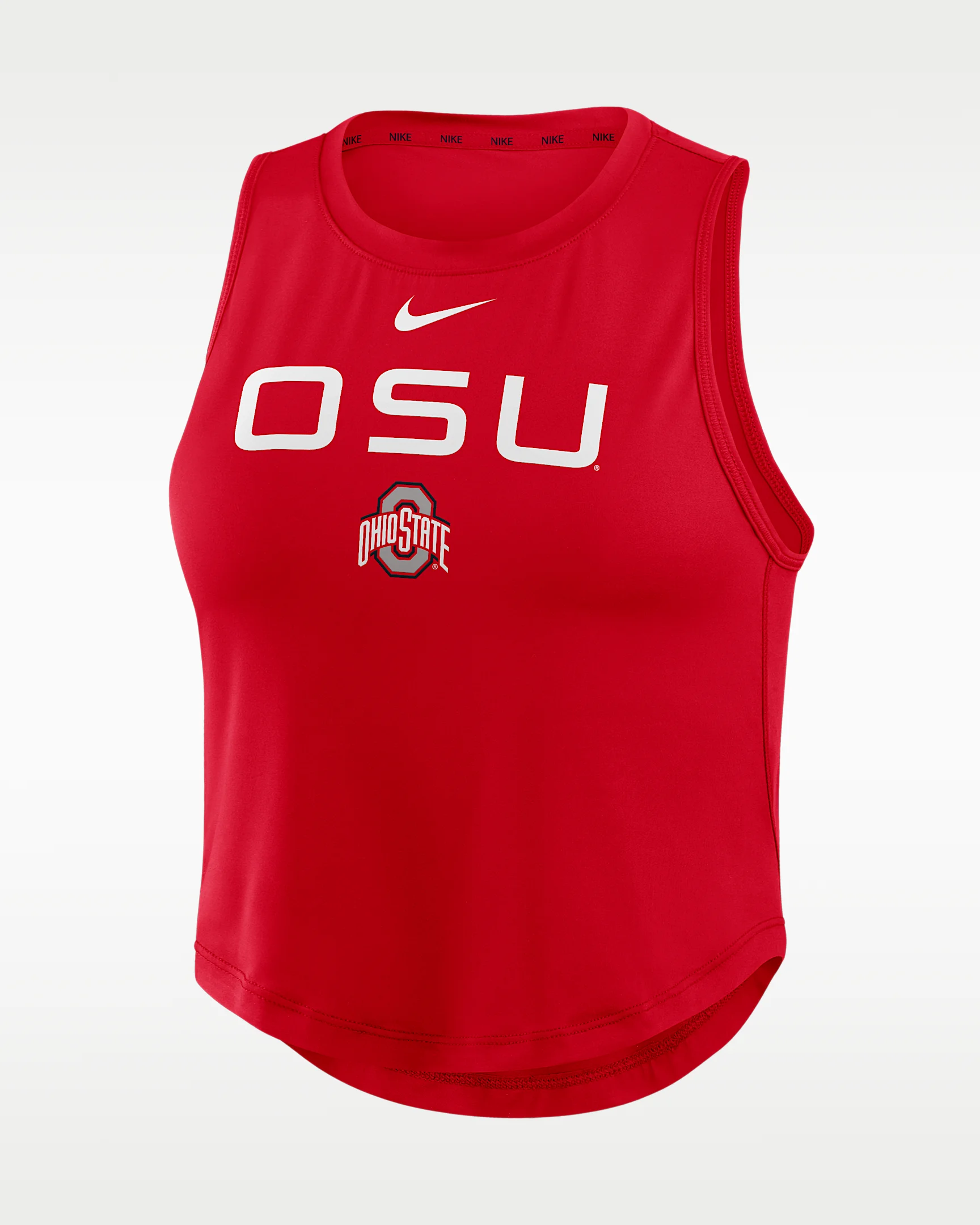 Ohio State One Women's Nike Dri-Fit Cropped Tank Top - 1