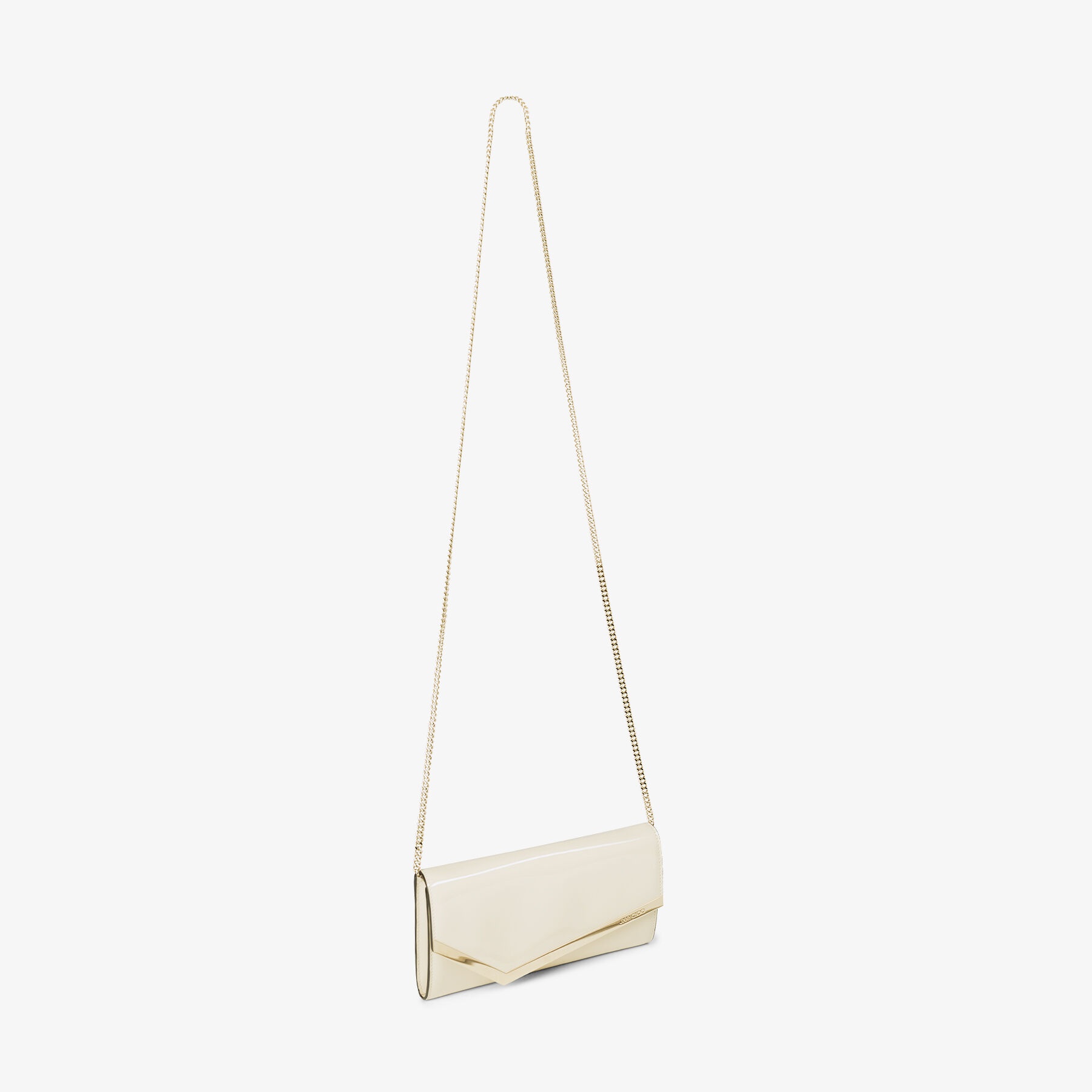 Emmie
Latte Patent Leather Clutch Bag - 4