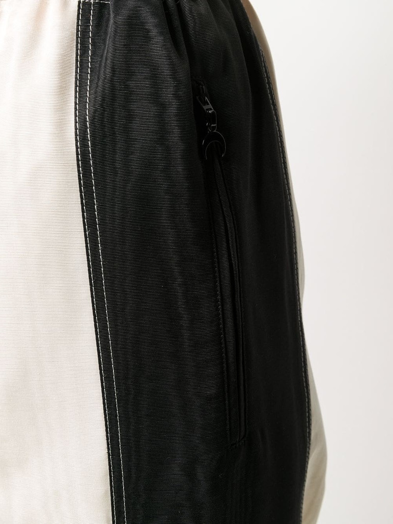 contrast panel cuffed trousers 5