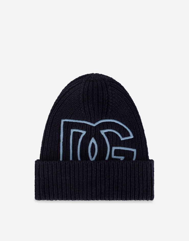 Knit cotton hat with DG patch - 1