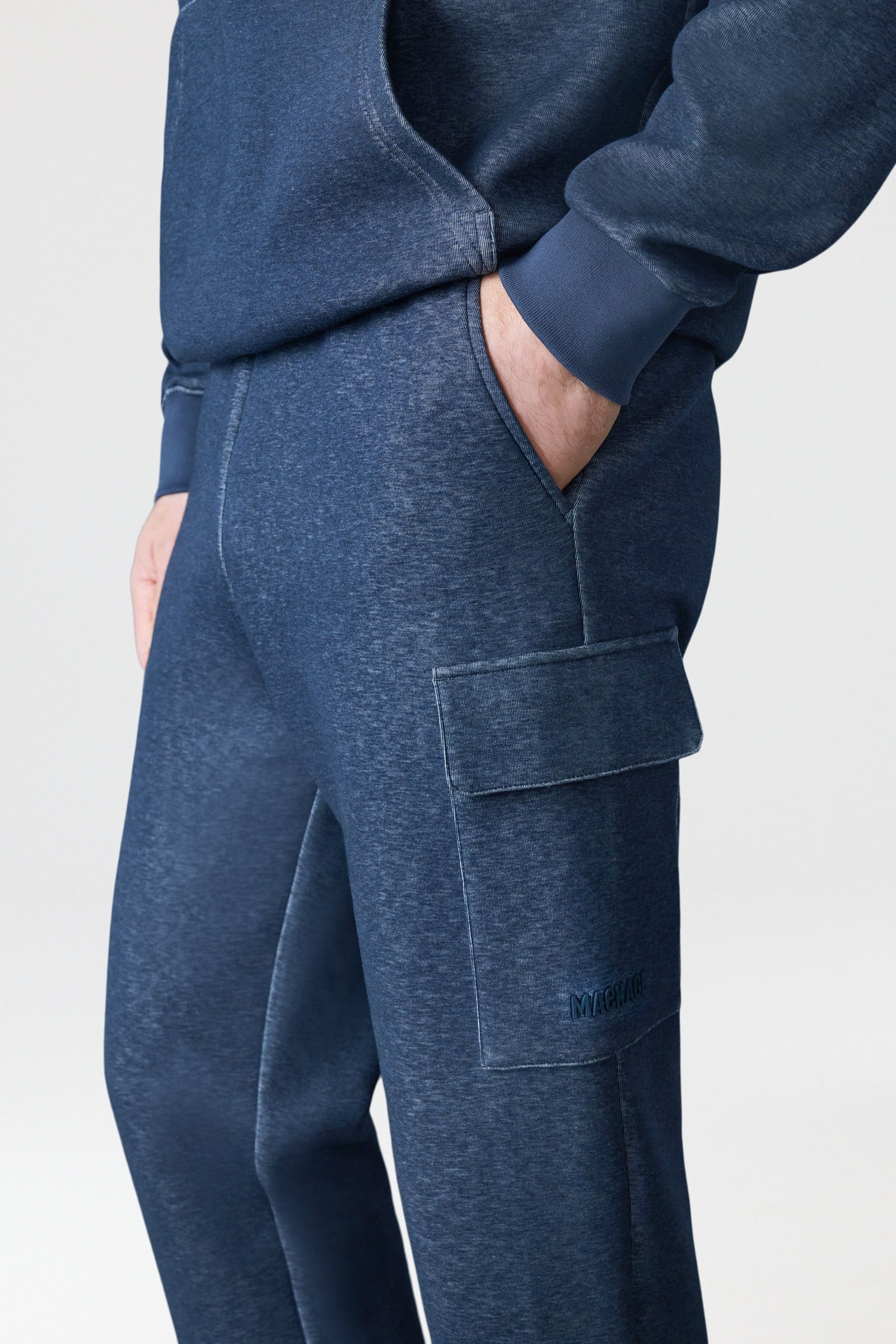 MARVIN-R Double face jersey cargo sweatpants - 2