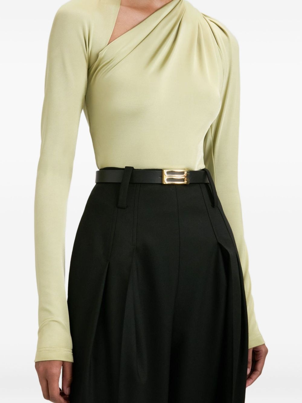 draped-neck top - 5