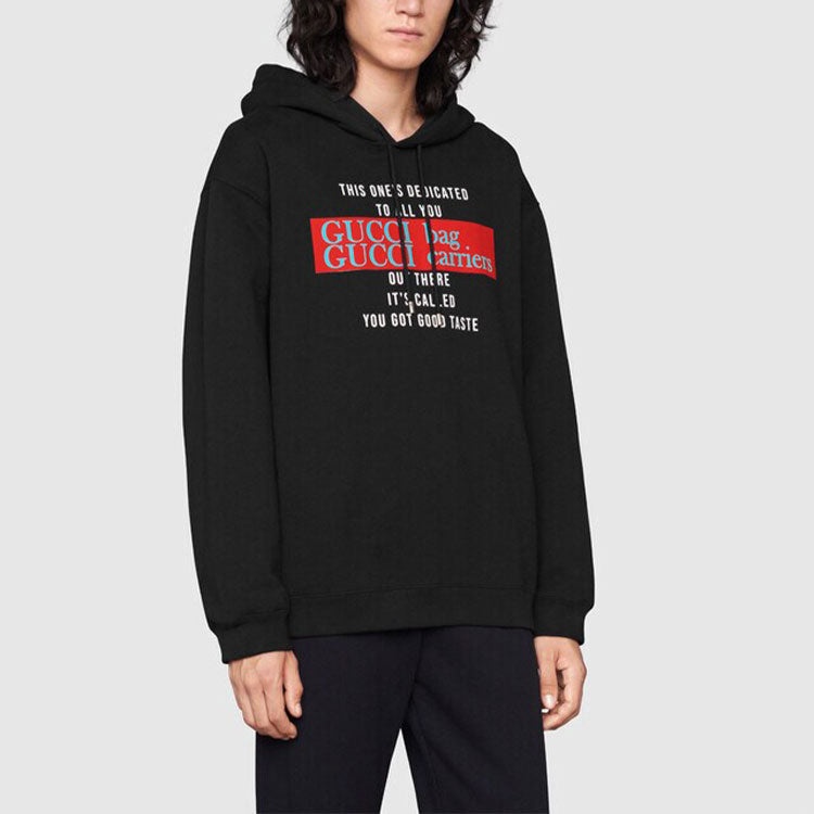 GUCCI FW21 You got good taste Hoodie 'Black' 681220-XJD1D-1152 - 4
