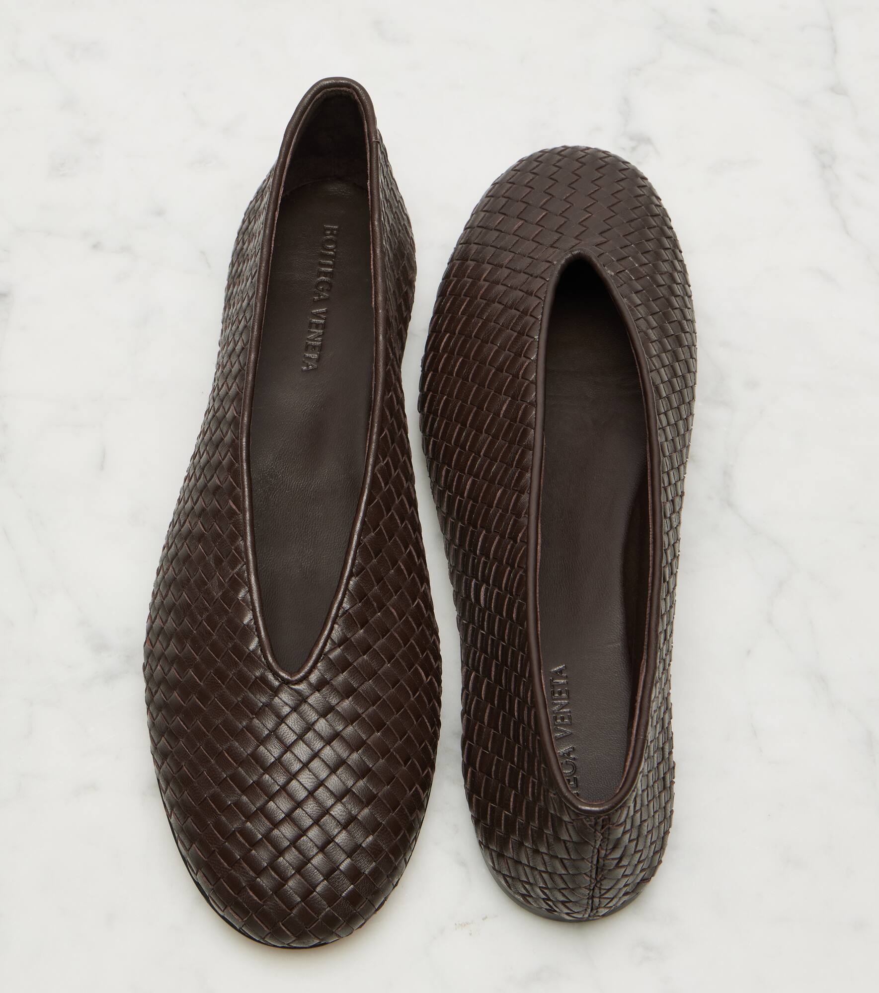 Rosa Intrecciato leather ballet flats - 5