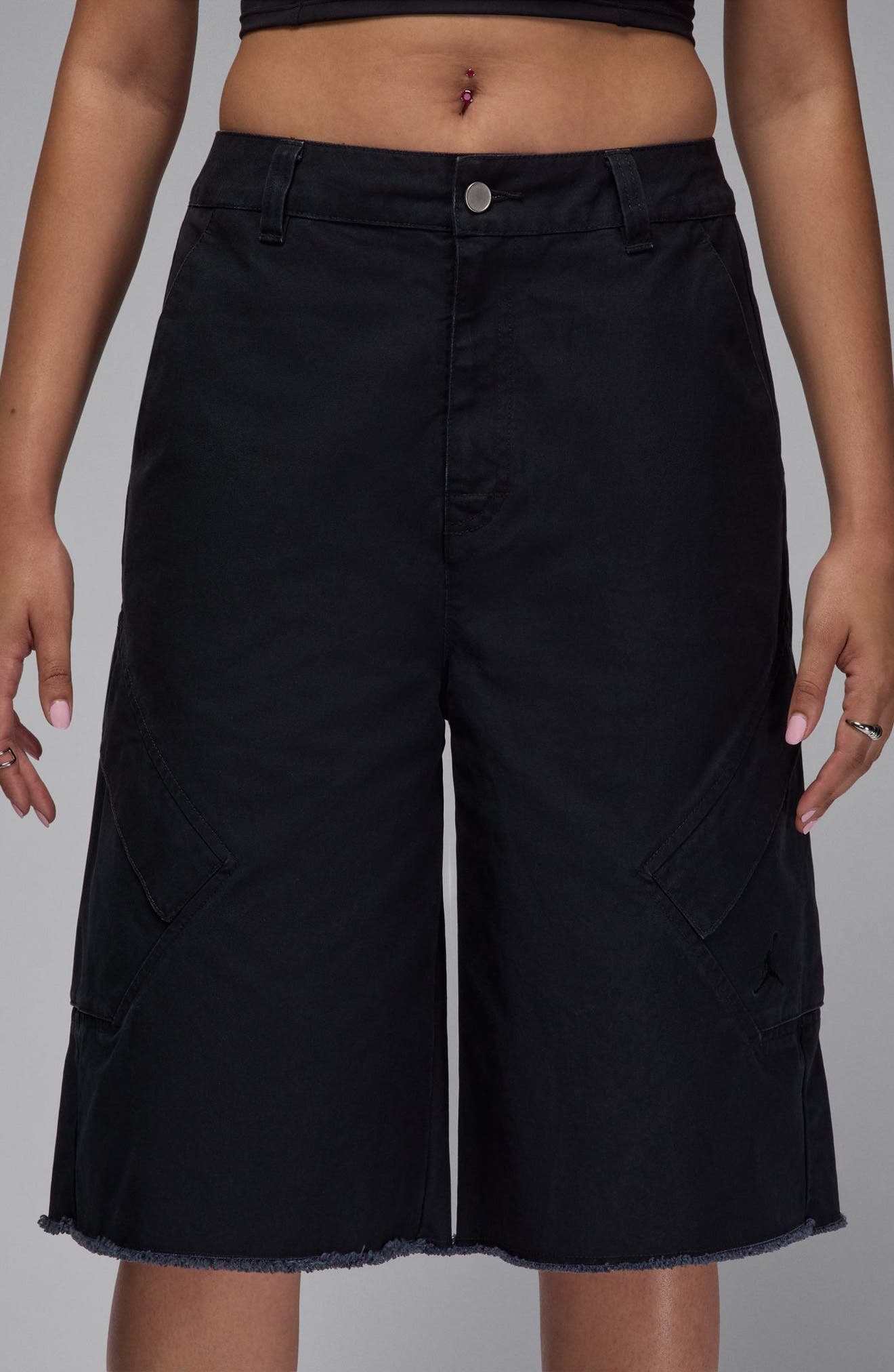 Jordan Flight Chicago Cotton Big Shorts in Black at Nordstrom - 6