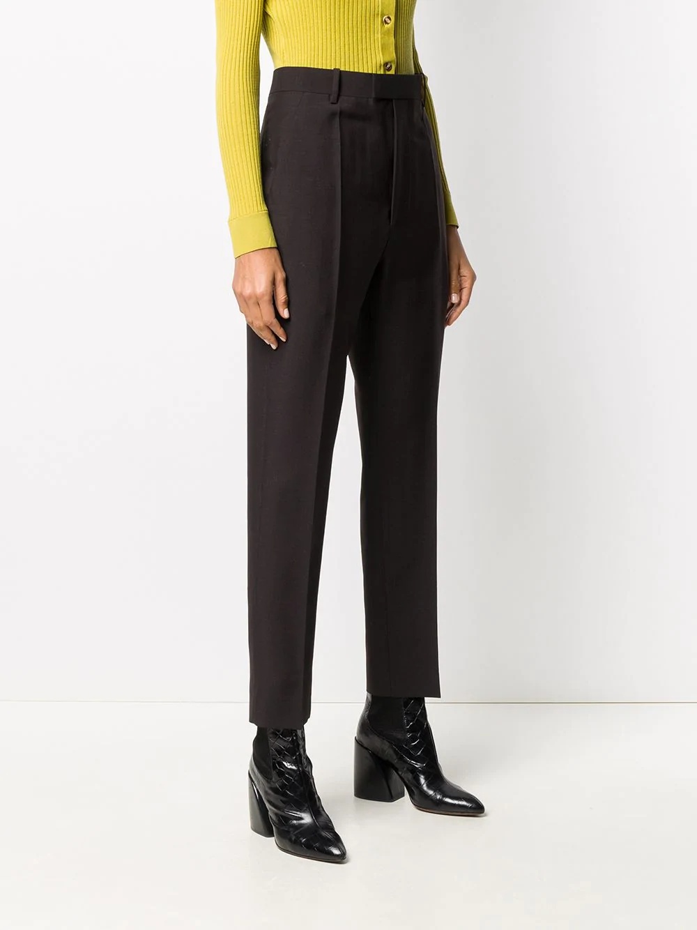 high-waisted tapered trousers - 3