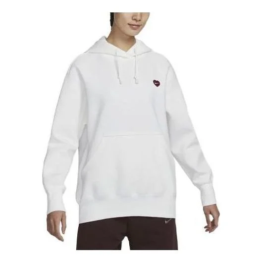 (WMNS) Nike Heart Swoosh Hoodie 'White' FD9932-133 - 1