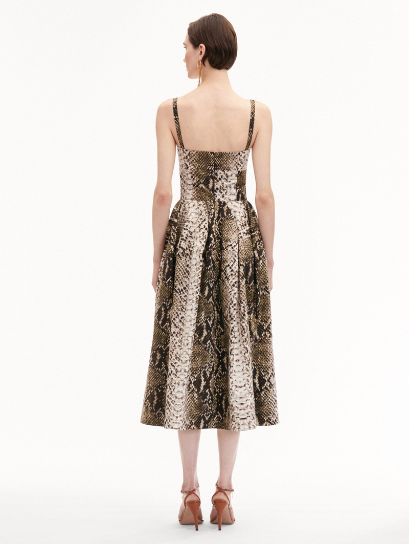 SNAKE COTTON POPLIN DRESS 3
