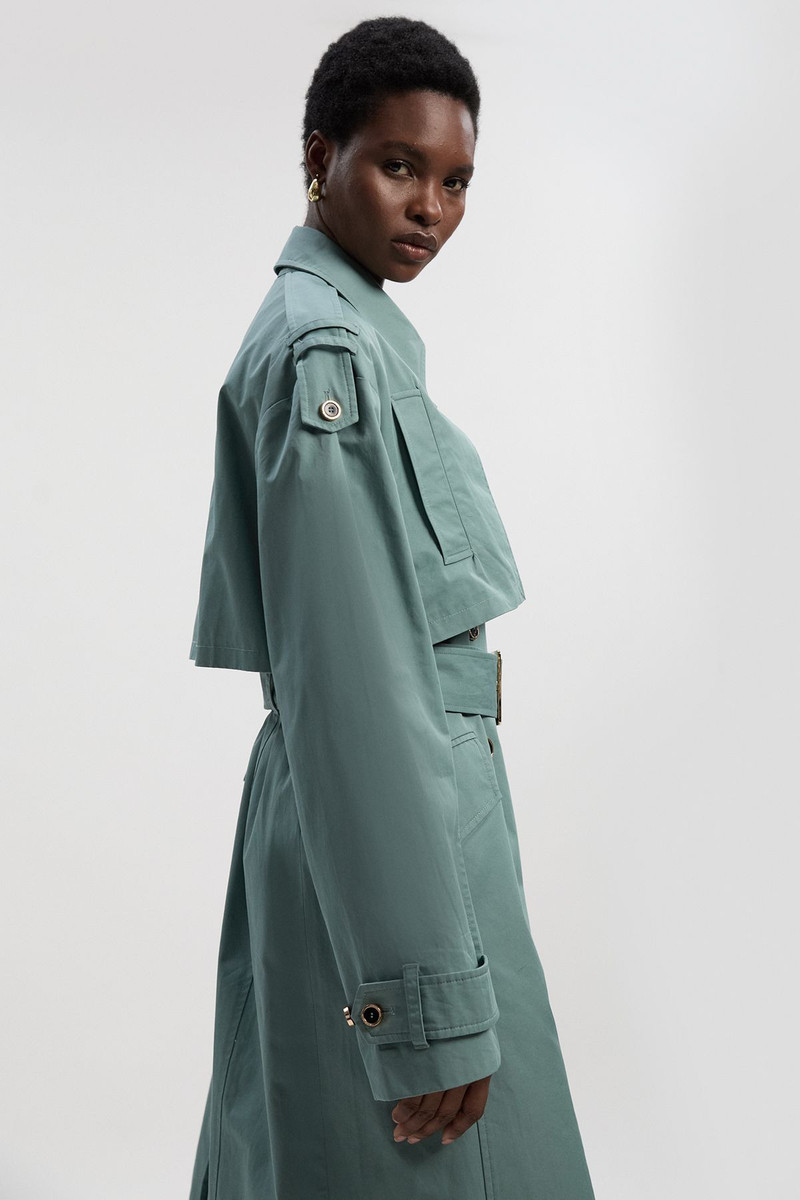 KAREN MILLEN Relaxed Polished Trench Coat outlook