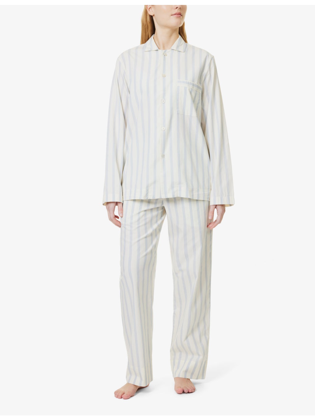 Patch-pocket cotton poplin pyjama shirt - 2