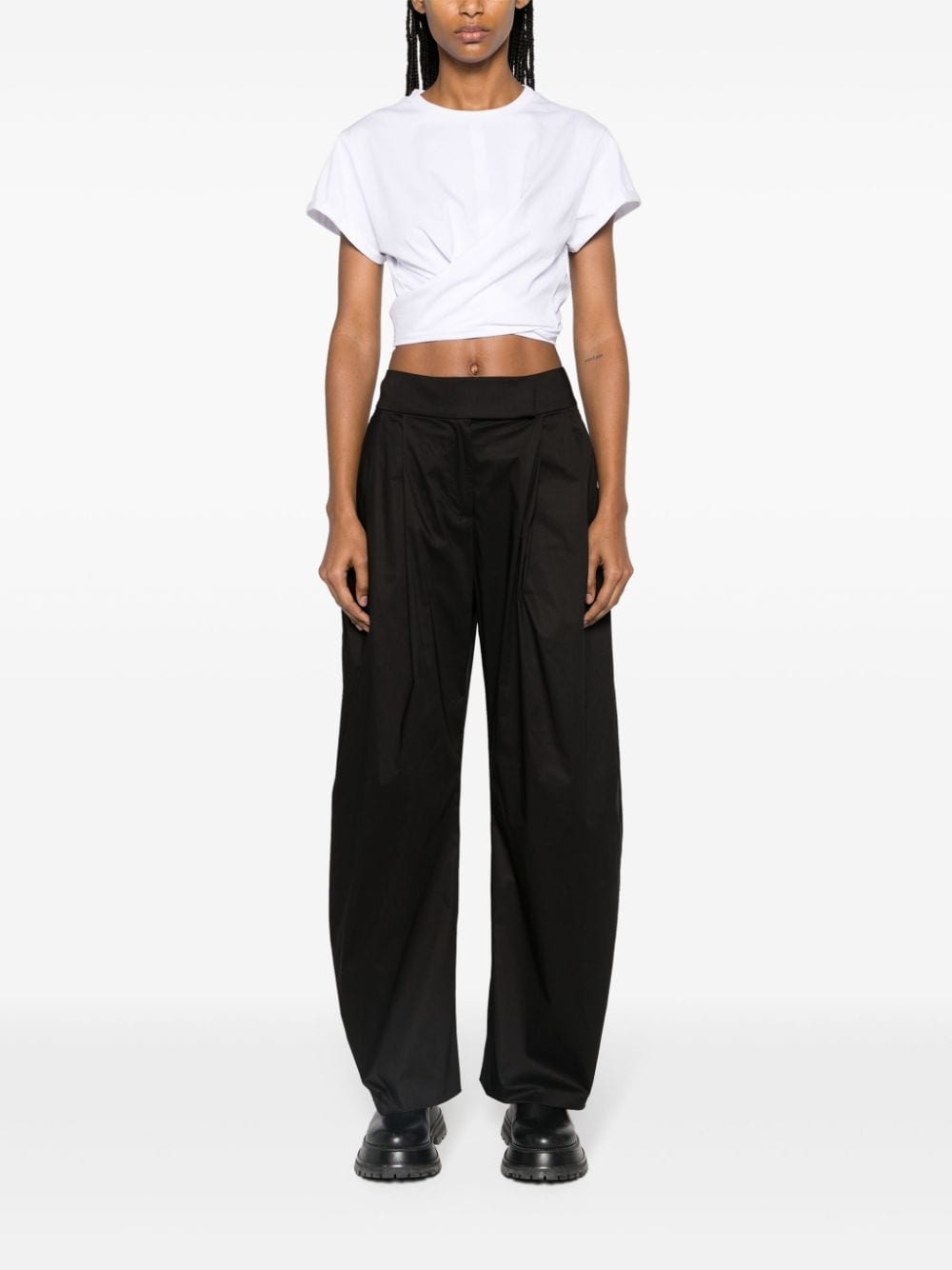 high-waisted wide-leg trousers - 2