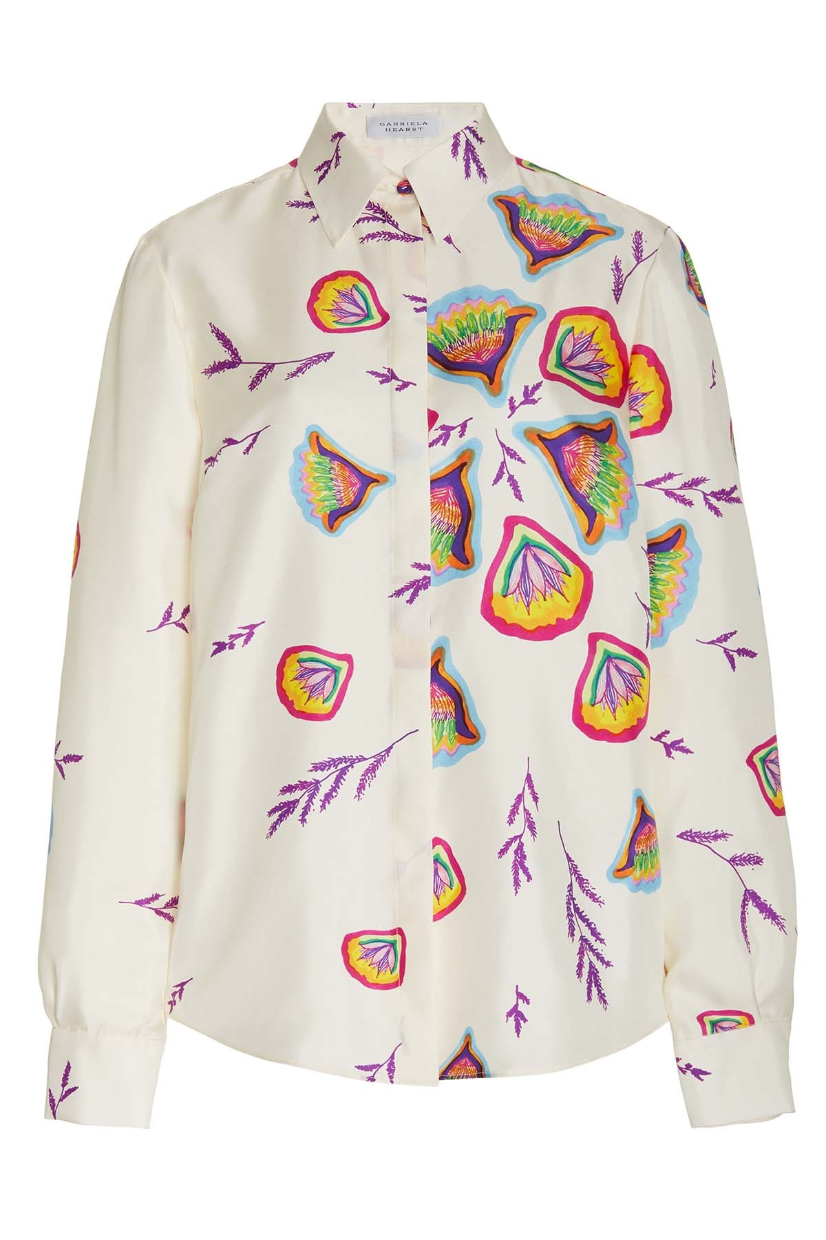 Henri Blouse in Printed Silk - 1