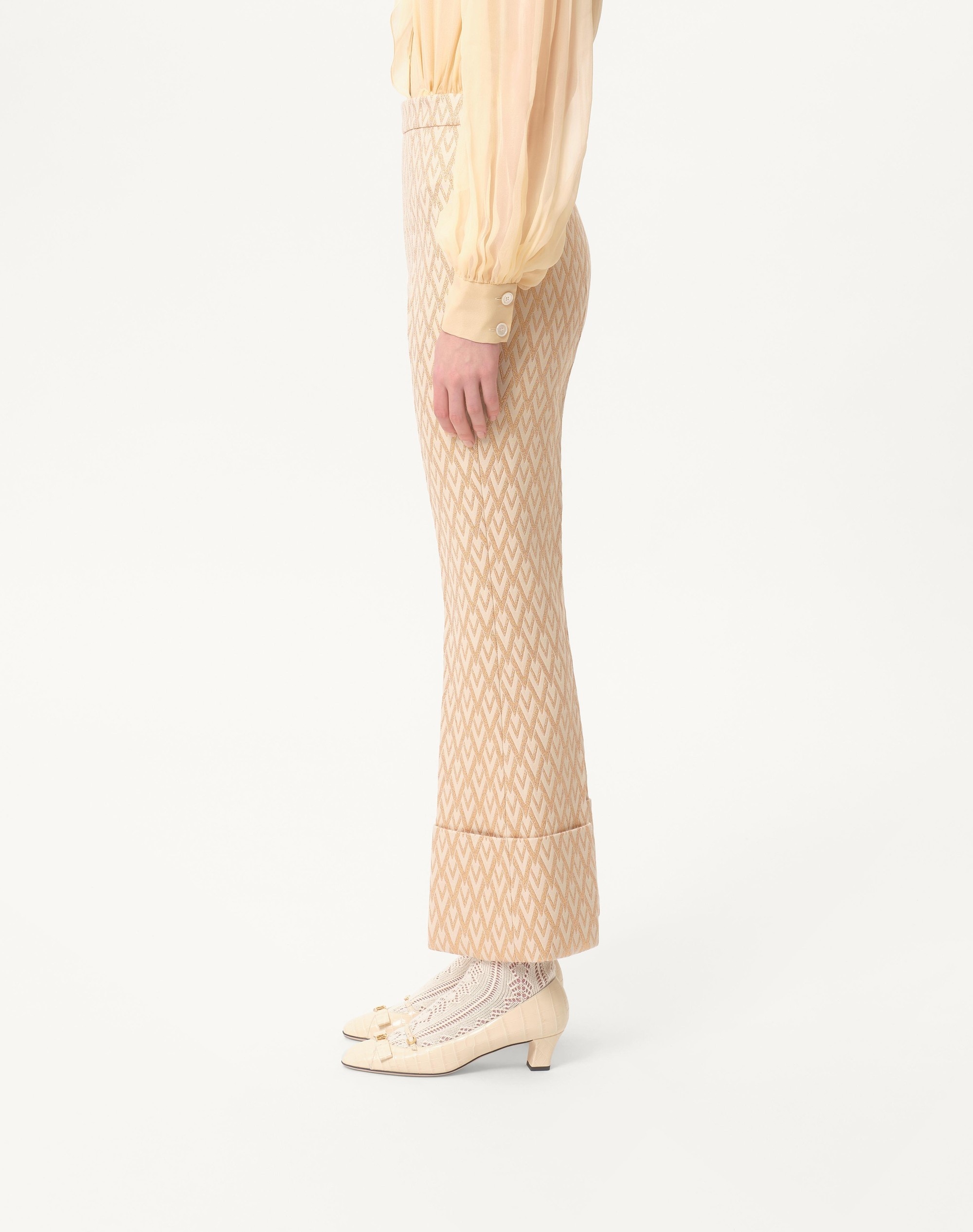 TOUTE LA V LUREX JACQUARD PANTS - 6