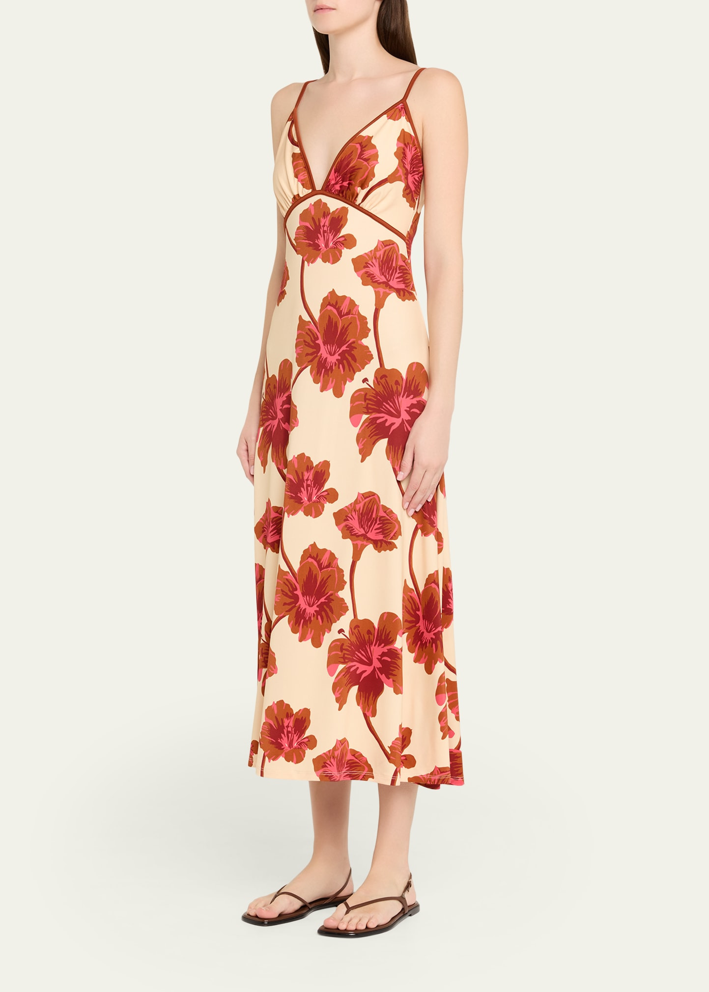 Sendero De Astromelias Empire-Waist Ankle Dress - 4