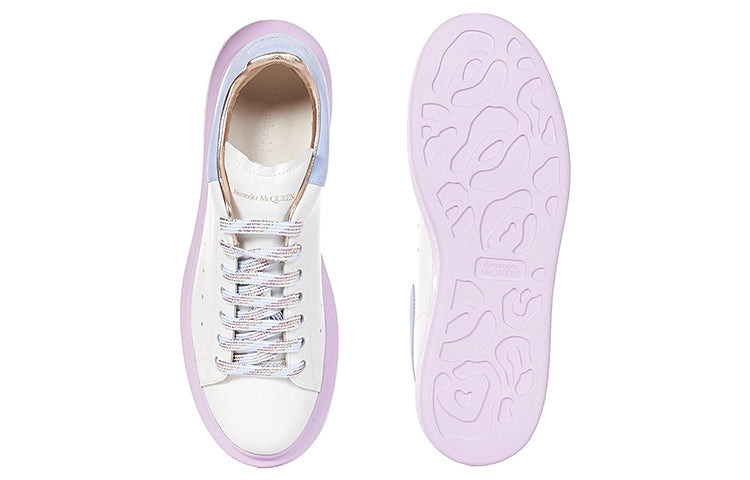 (WMNS) Alexander McQueen Oversized Sneaker 'White Blue Lilac' 553770WIAF99554 - 4