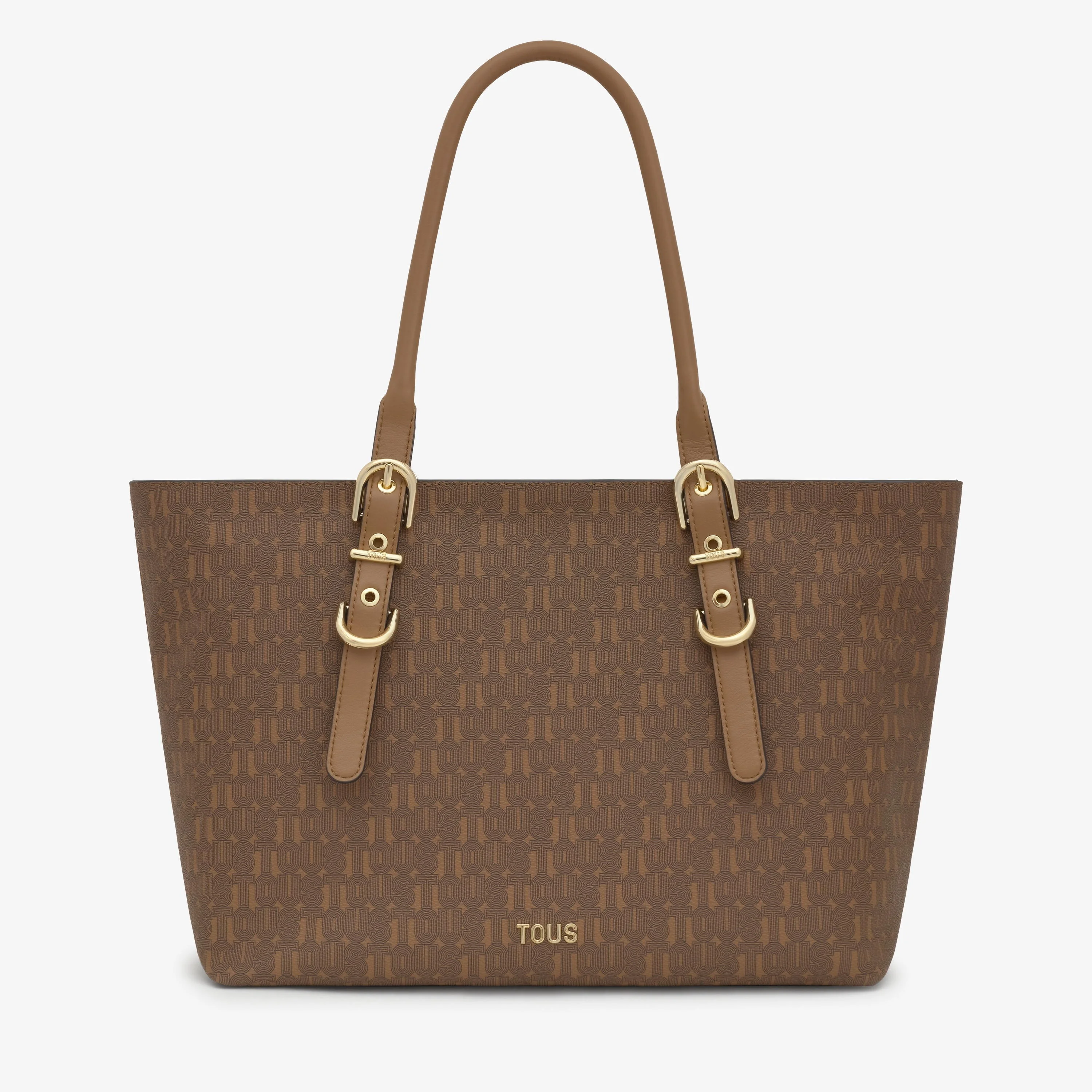 Large earth-colored Tote Bag TOUS Buckles Silhouette - 1