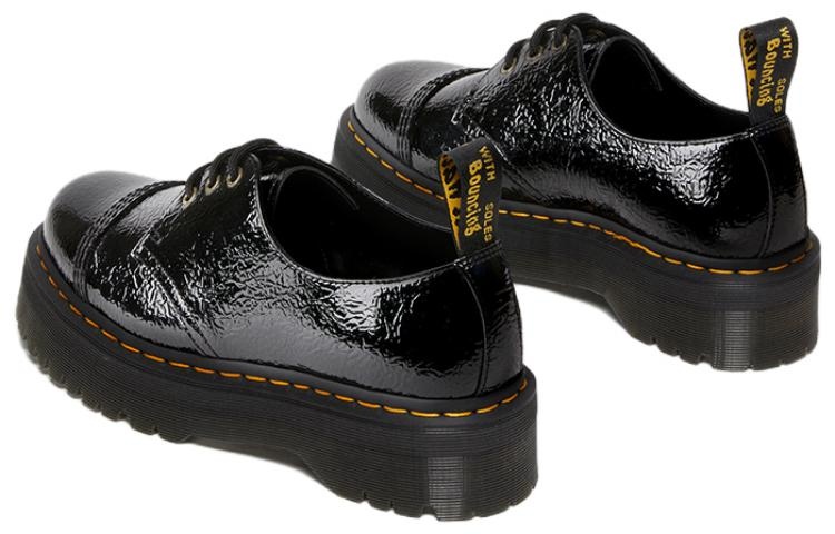 Dr. Martens 1461 Distressed Patent Leather Platform Shoes 'Black' 27716001 - 4
