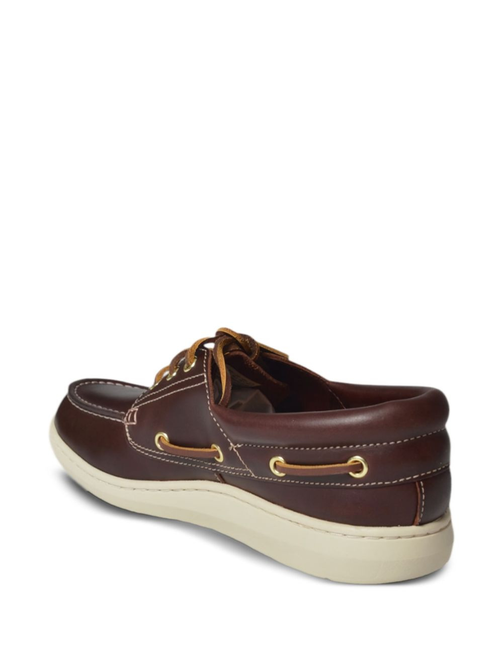 leather lace-up loafers - 3