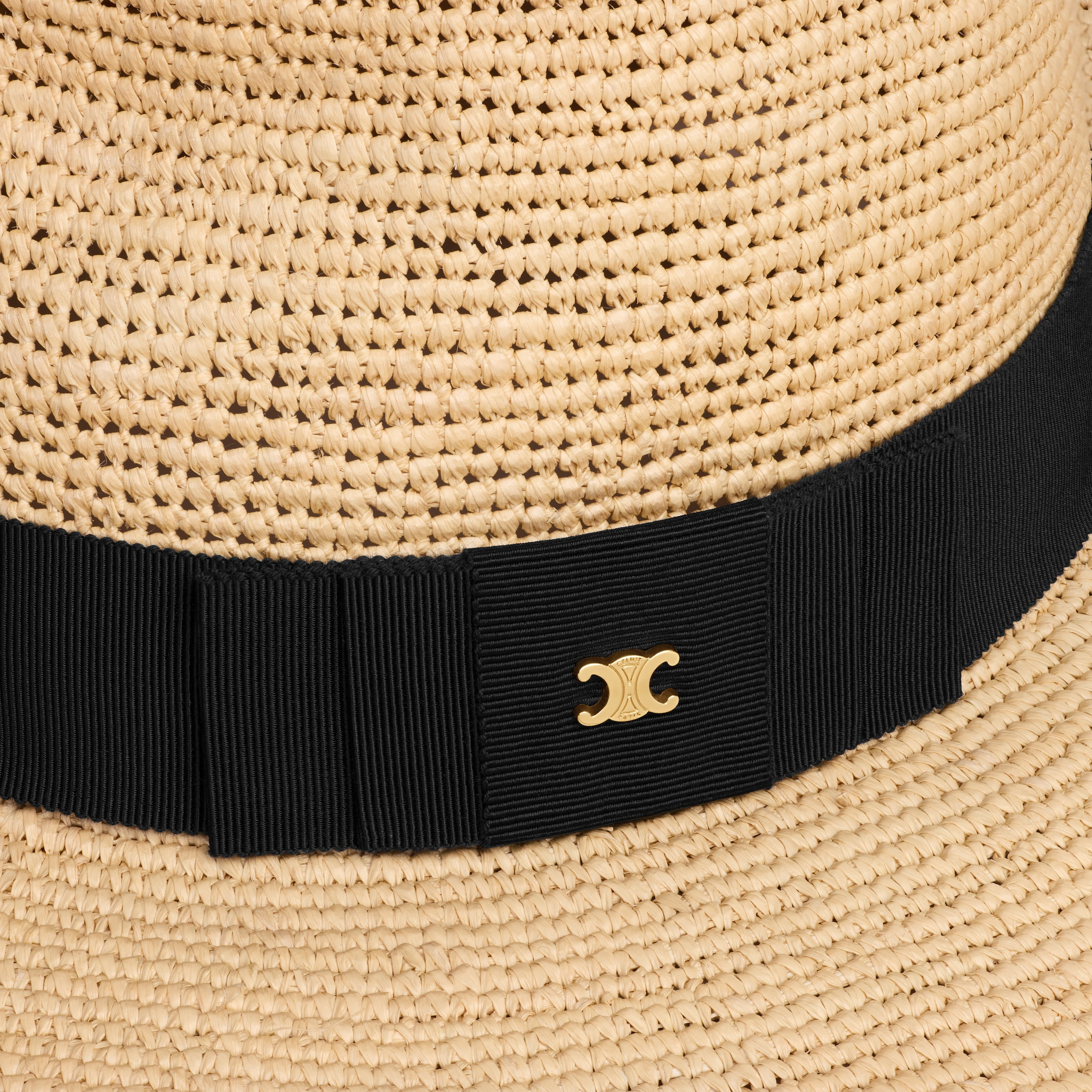 triomphe wide-brimmed hat in raffia - 3