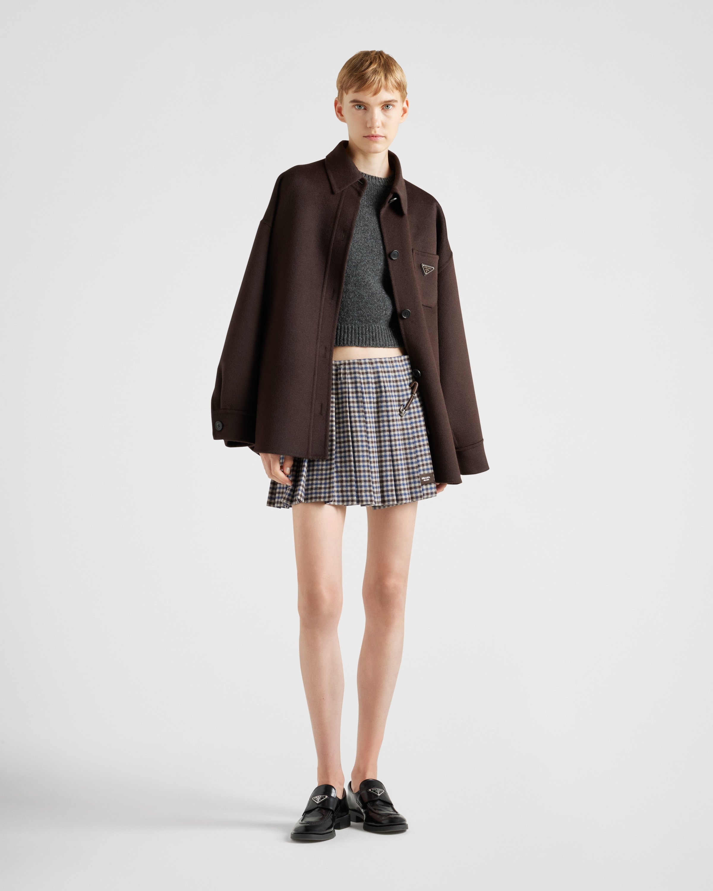 Checked wool miniskirt - 2