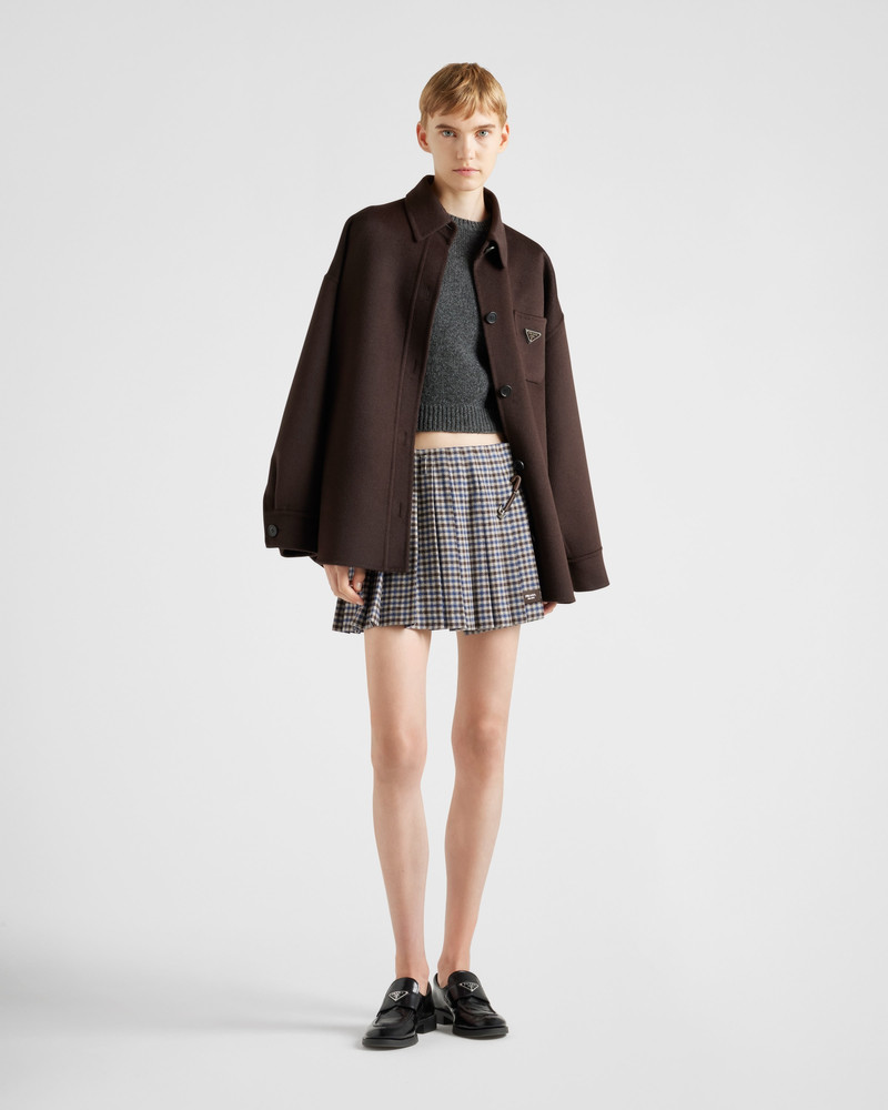 Prada Checked wool miniskirt outlook