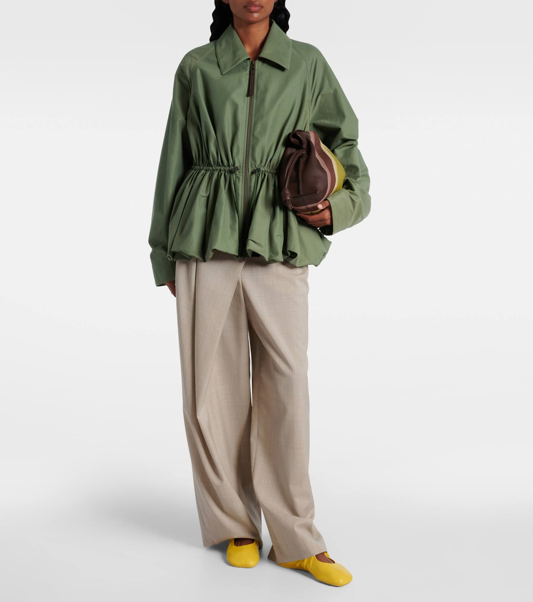 Ruched cotton-blend jacket - 2