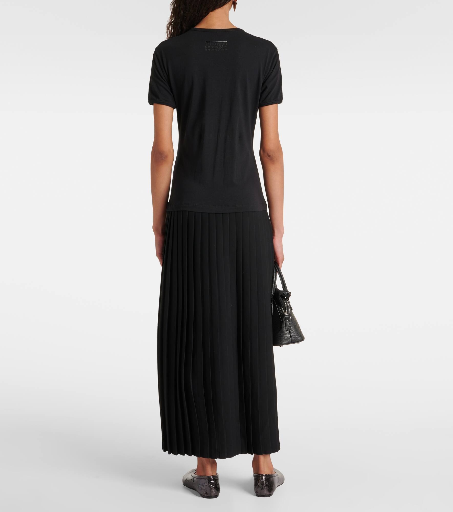 Pleated cotton midi dress - 3