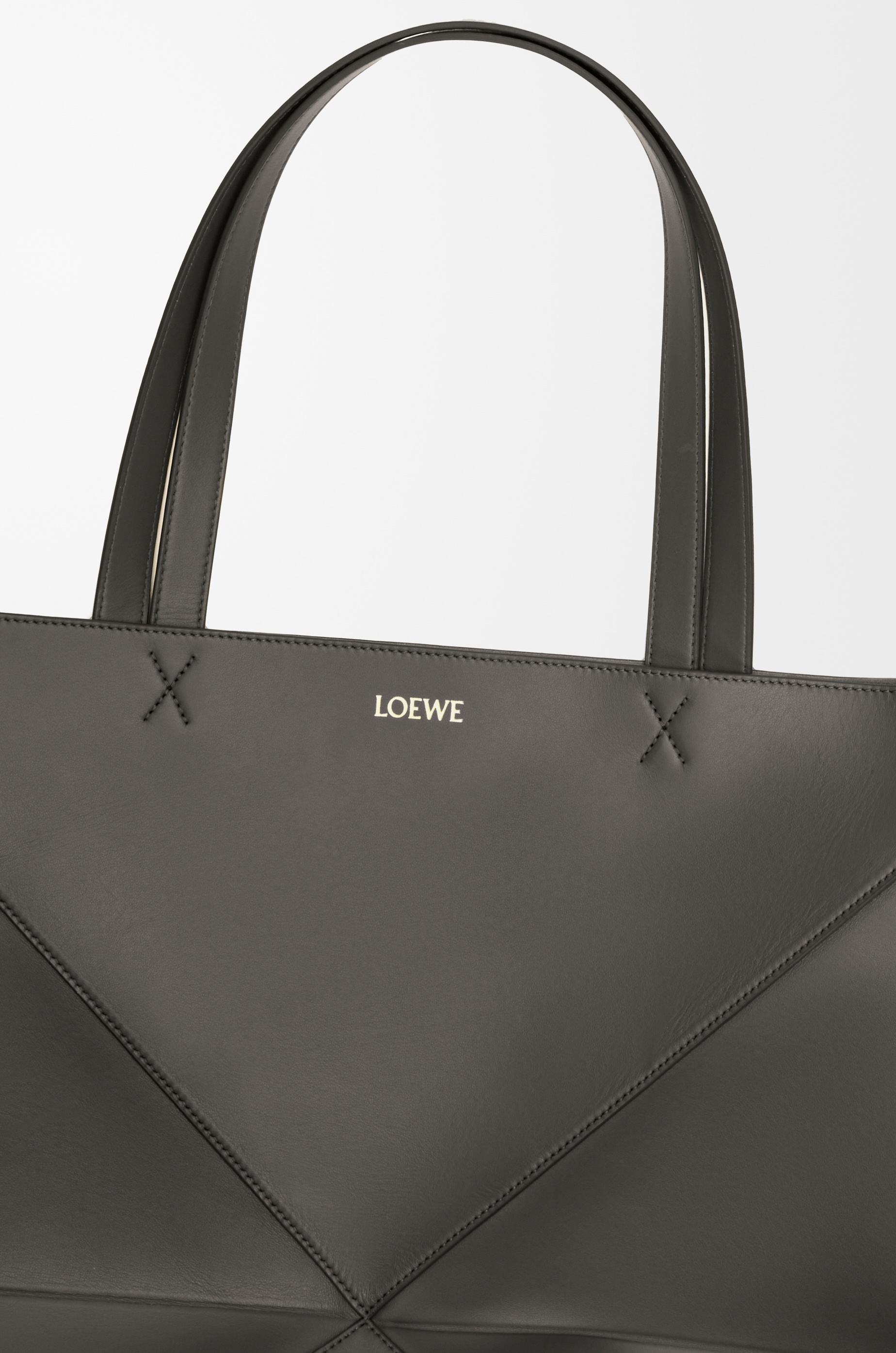 XL Puzzle Fold tote in shiny calfskin - 8