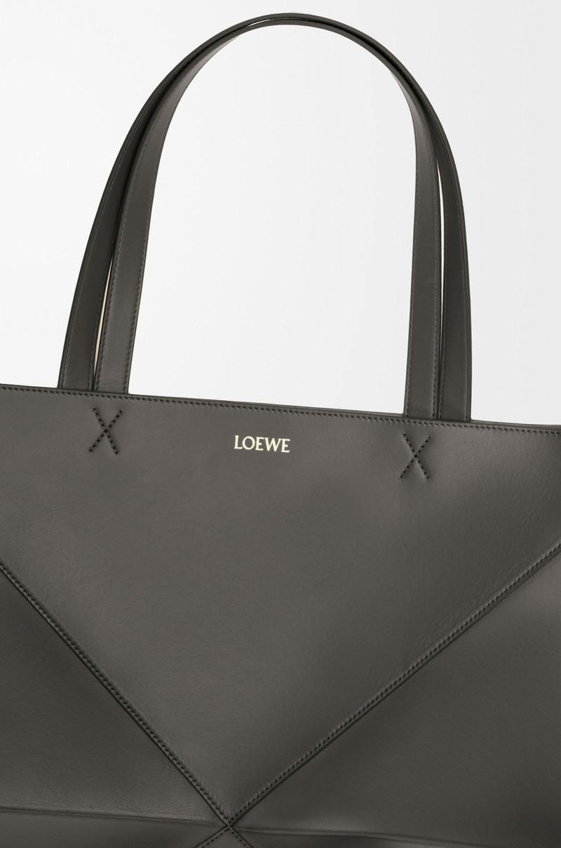 XL Puzzle Fold tote in shiny calfskin 10