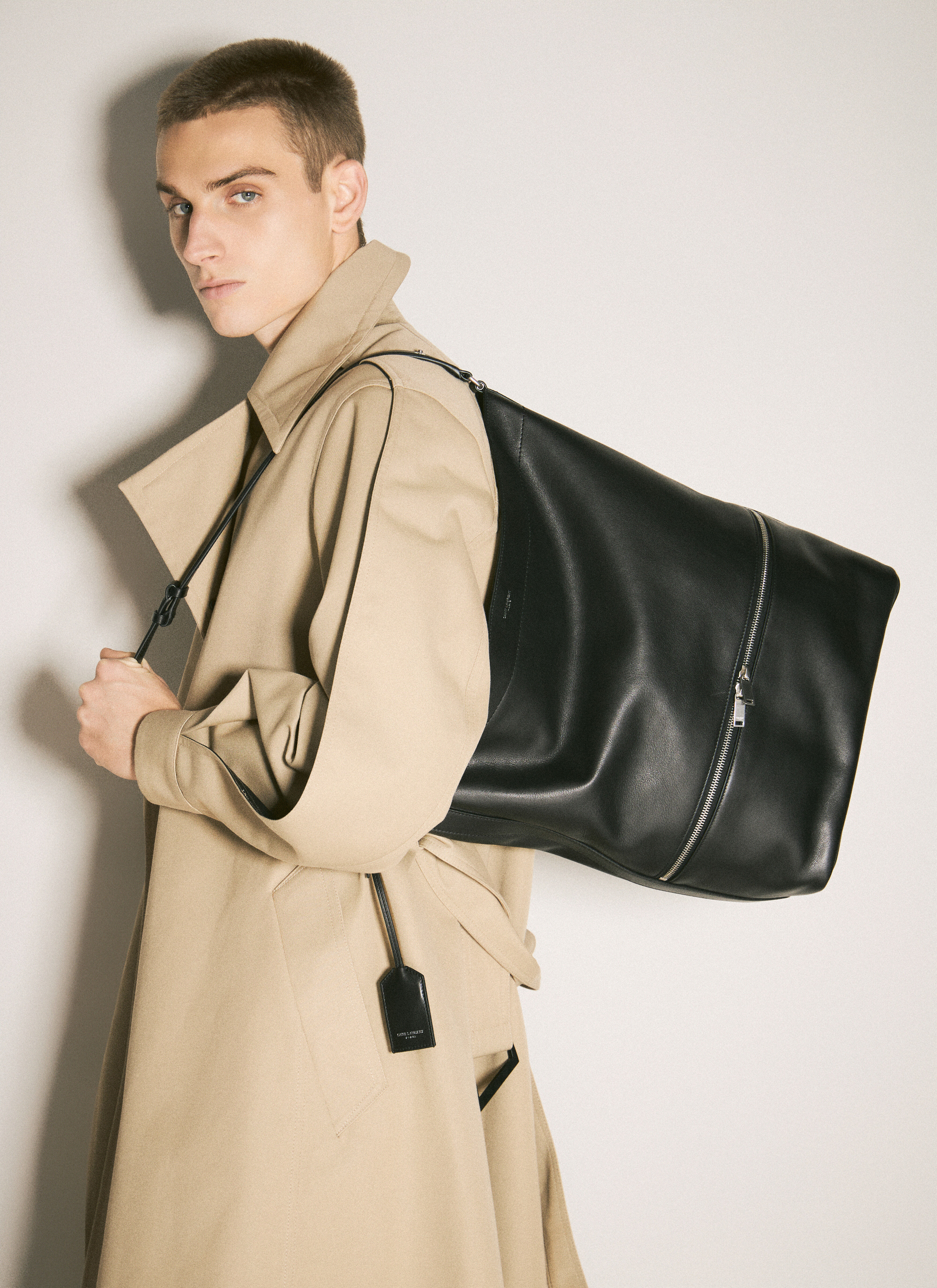 Leather Hobo Tote Bag - 1