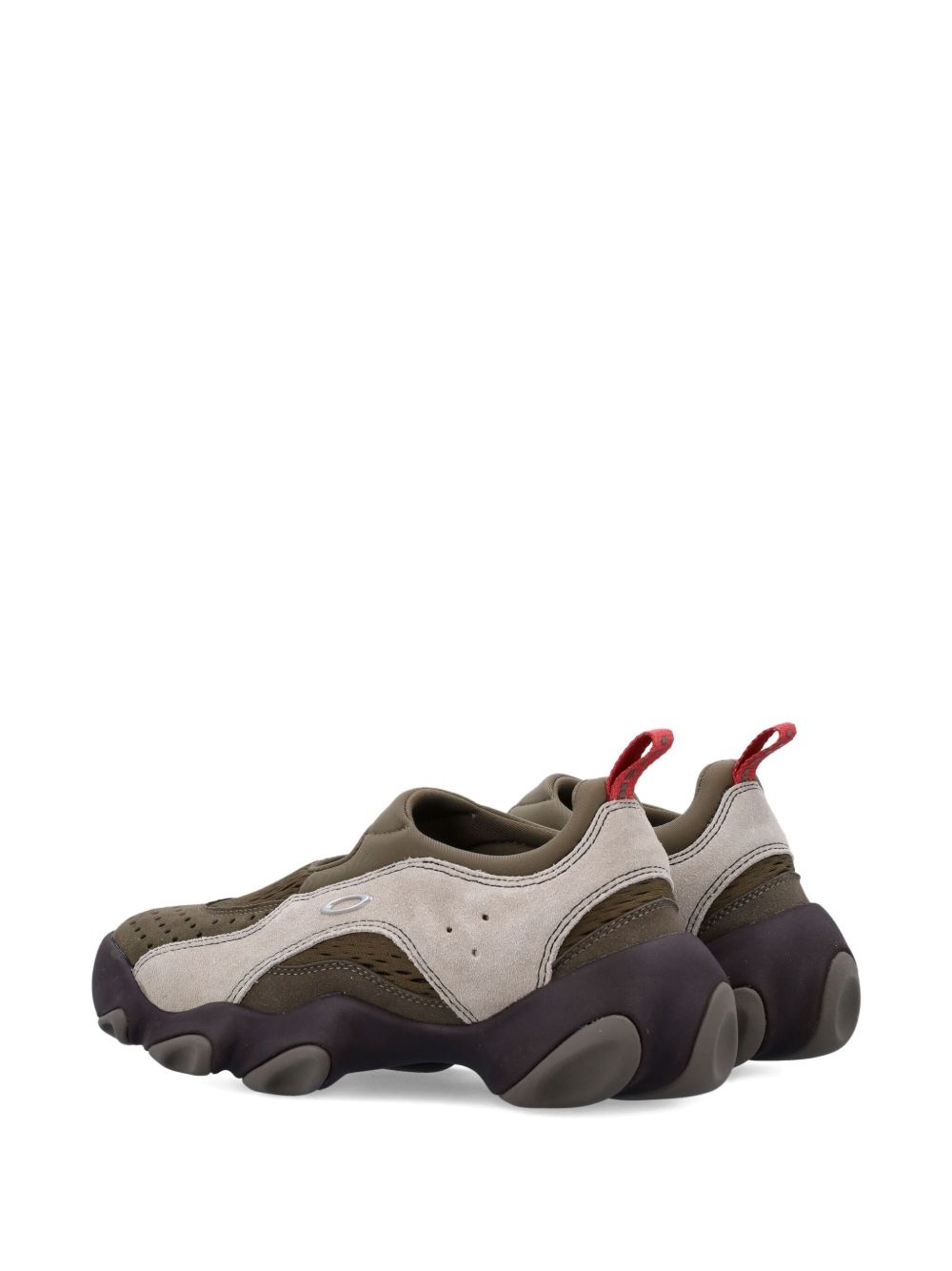 Flesh mesh-panelled slip-on sneakers - 3