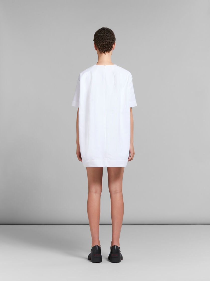WHITE CADY MINI COCOON DRESS - 3