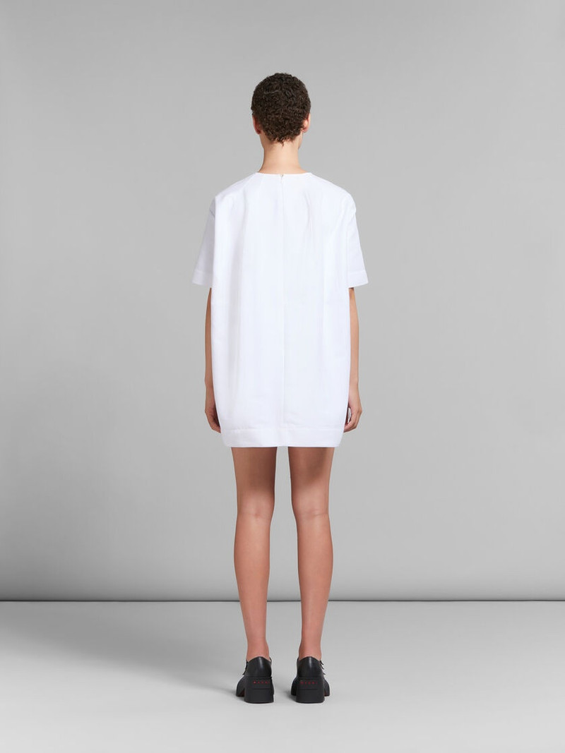 WHITE CADY MINI COCOON DRESS 3
